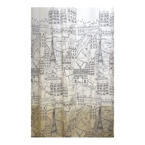 Paris Bathroom Shower Curtain and Matching Hooks and Accessories Set